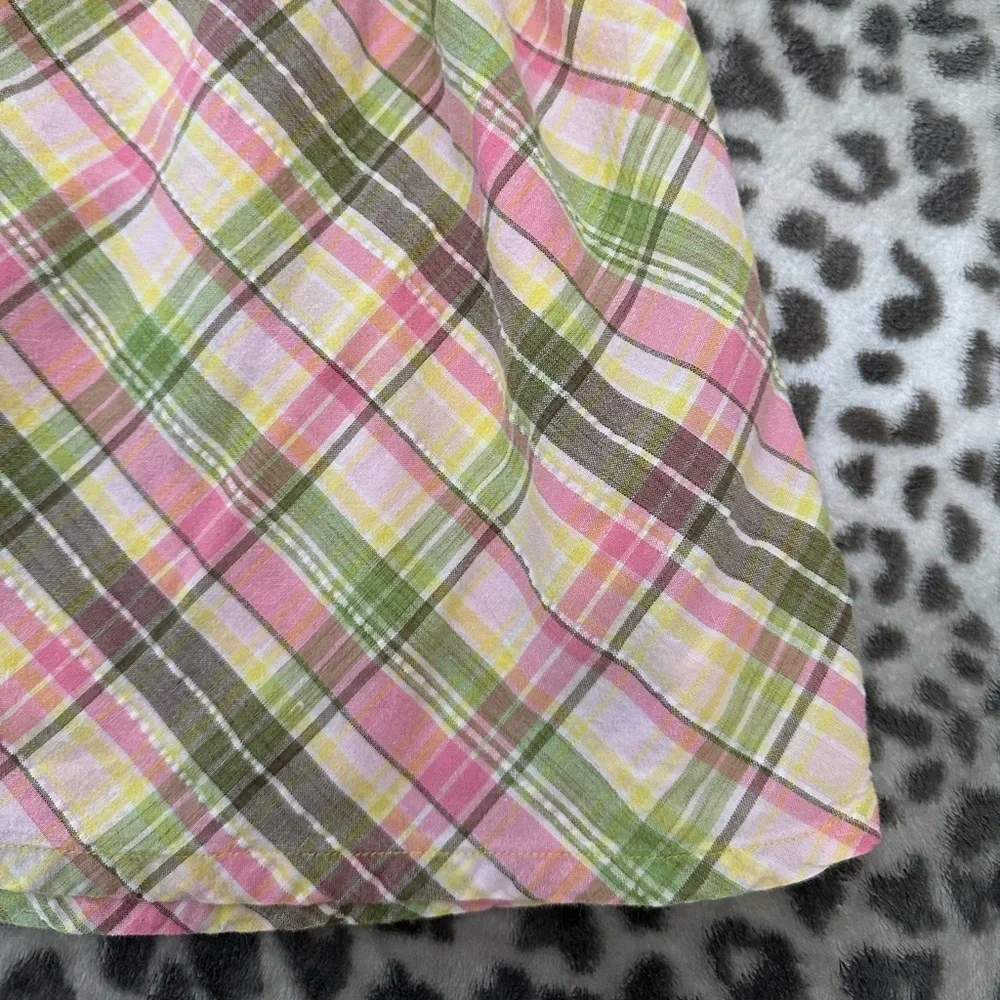 Old Navy Plaid Sundress in Yellow Pink Green Brown Size  Baby Large 12-18 months